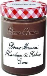  Bonne Maman Haselnuss&Kakao-,
Erdnuss&Kakao- oder Erdnuss-Creme