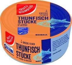  Gut&Günstig Thunfisch-Stücke
oder Thunfisch-Filets