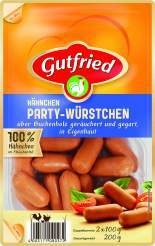  Gutfried  Hähnchenschnitzel, Party-Würstchen
oder Aufschnitt
