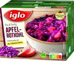  iglo  Apfelrotkohl oder Grünkohl