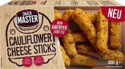  Snackmaster Cauliflower Cheese Sticks, Cheesy Potato Nuggets oder Spicy Cheese Bites